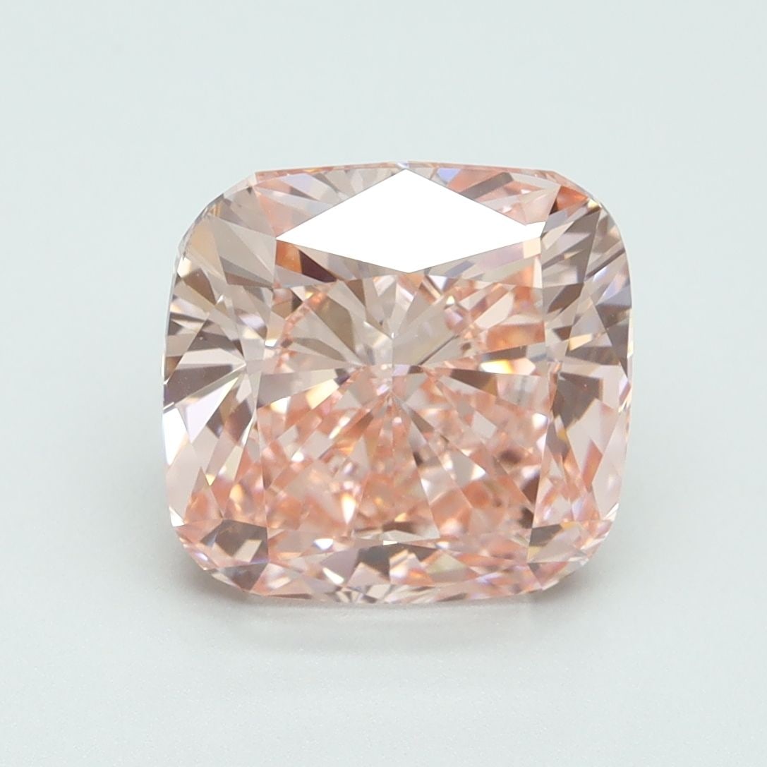 Loose Diamond - CUSHION BRILLIANT 4.06ct Fancy Vivid Pink VS1: Loose Diamond - CUSHION BRILLIANT 4.06ct Fancy Vivid Pink VS1 Source: This is a real non-mined Diamond that has been grown in a lab Shape: CUSHION BRILLIANT Carats: 4.06 Color: Fancy Vivid Pink Certif