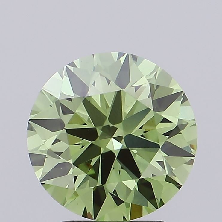 Ideal Loose Diamond - ROUND 3.01ct Fancy Vivid Green VS1 (1 of 1)