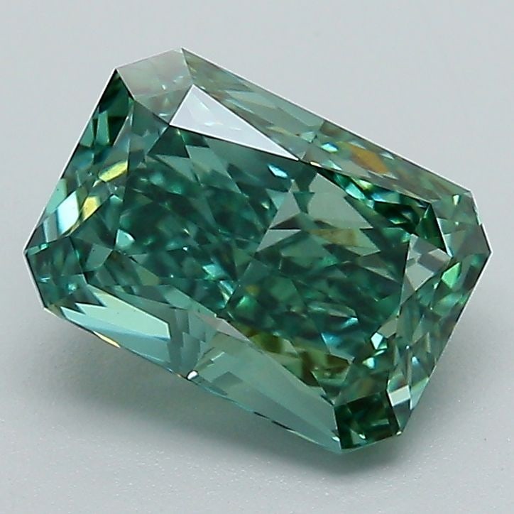 Loose Diamond - RADIANT 1.99ct Fancy Vivid Green VS1: Loose Diamond - RADIANT 1.99ct Fancy Vivid Green VS1 Source: This is a real non-mined Diamond that has been grown in a lab Shape: RADIANT Carats: 1.99 Color: Fancy Vivid Green Certification: IGI Video