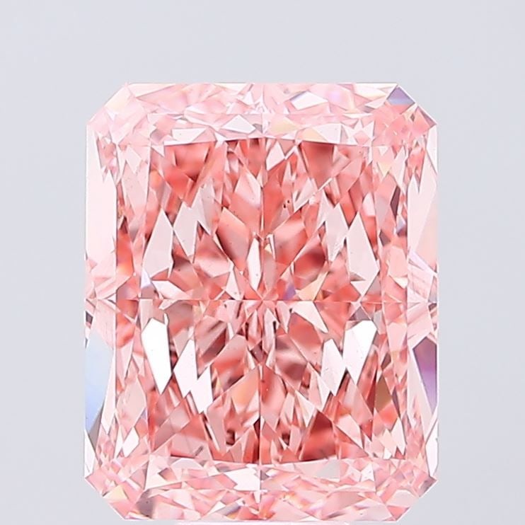 Loose Diamond - RADIANT 12.02ct Fancy Vivid Pink VS2: Loose Diamond - RADIANT 12.02ct Fancy Vivid Pink VS2 Source: This is a real non-mined Diamond that has been grown in a lab Shape: RADIANT Carats: 12.02 Color: Fancy Vivid Pink Certification: IGI Video