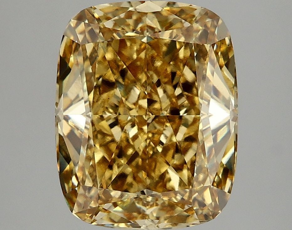 Loose Diamond - CUSHION MODIFIED 4.97ct Fancy Vivid Yellow VS1: Loose Diamond - CUSHION MODIFIED 4.97ct Fancy Vivid Yellow VS1 Source: This is a real non-mined Diamond that has been grown in a lab Shape: CUSHION MODIFIED Carats: 4.97 Color: Fancy Vivid Yellow Cert