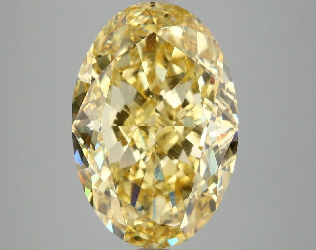 Loose Diamond - OVAL 8.34ct Fancy Vivid Yellow VS1: Loose Diamond - OVAL 8.34ct Fancy Vivid Yellow VS1 Source: This is a real non-mined Diamond that has been grown in a lab Shape: OVAL Carats: 8.34 Color: Fancy Vivid Yellow Certification: IGI Video:
