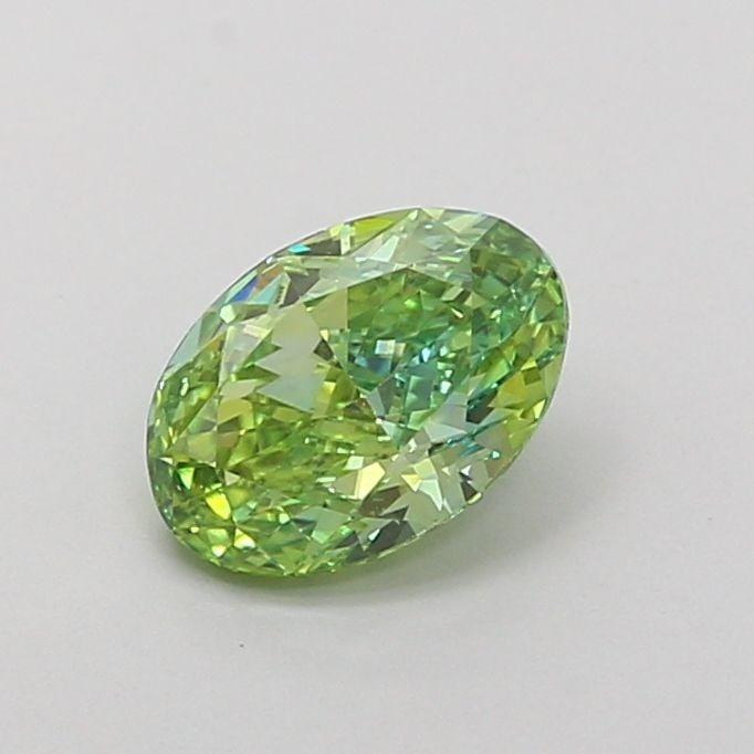 Loose Diamond - OVAL 1.0ct Fancy Vivid Green VVS2: Loose Diamond - OVAL 1.0ct Fancy Vivid Green VVS2 Source: This is a real non-mined Diamond that has been grown in a lab Shape: OVAL Carats: 1.0 Color: Fancy Vivid Green Certification: IGI Video:
