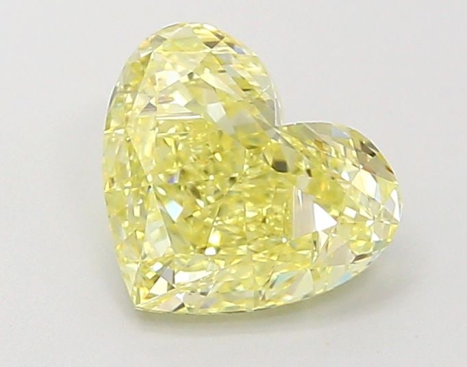 Loose Diamond - HEART 1.44ct Fancy Light Yellow VS2: Loose Diamond - HEART 1.44ct Fancy Light Yellow VS2 Source: This is a real non-mined Diamond that has been grown in a lab Shape: HEART Carats: 1.44 Color: Fancy Light Yellow Certification: IGI Video: