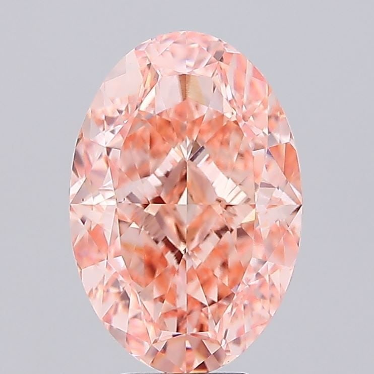 Loose Diamond - OVAL 10.03ct Fancy Intense Orangey Pink VS1: Loose Diamond - OVAL 10.03ct Fancy Intense Orangey Pink VS1 Source: This is a real non-mined Diamond that has been grown in a lab Shape: OVAL Carats: 10.03 Color: Fancy Intense Orangey Pink Certificat