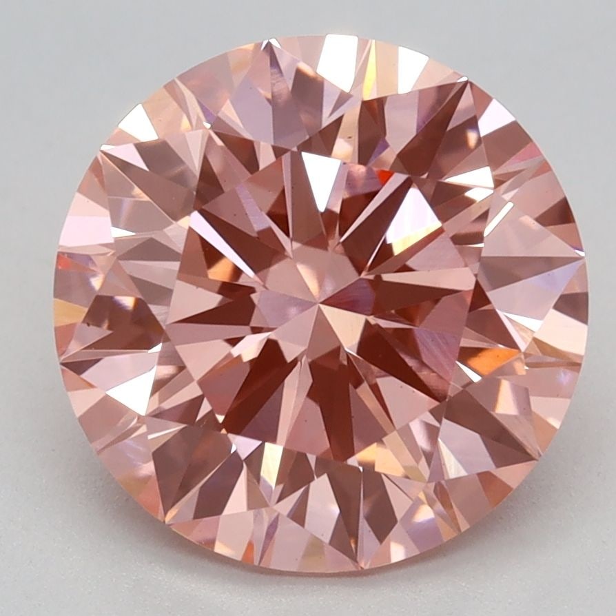 Ideal Loose Diamond - ROUND 2.87ct Fancy Vivid Pink VS1: Ideal Loose Diamond - ROUND 2.87ct Fancy Vivid Pink VS1 Source: This is a real non-mined Diamond that has been grown in a lab Shape: ROUND Carats: 2.87 Color: Fancy Vivid Pink Certification: IGI Video