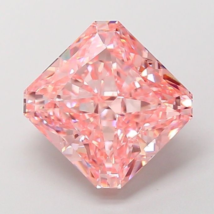 Loose Diamond - SQUARE RADIANT 5.03ct Fancy Vivid Pink VVS2: Loose Diamond - SQUARE RADIANT 5.03ct Fancy Vivid Pink VVS2 Source: This is a real non-mined Diamond that has been grown in a lab Shape: SQUARE RADIANT Carats: 5.03 Color: Fancy Vivid Pink Certificati