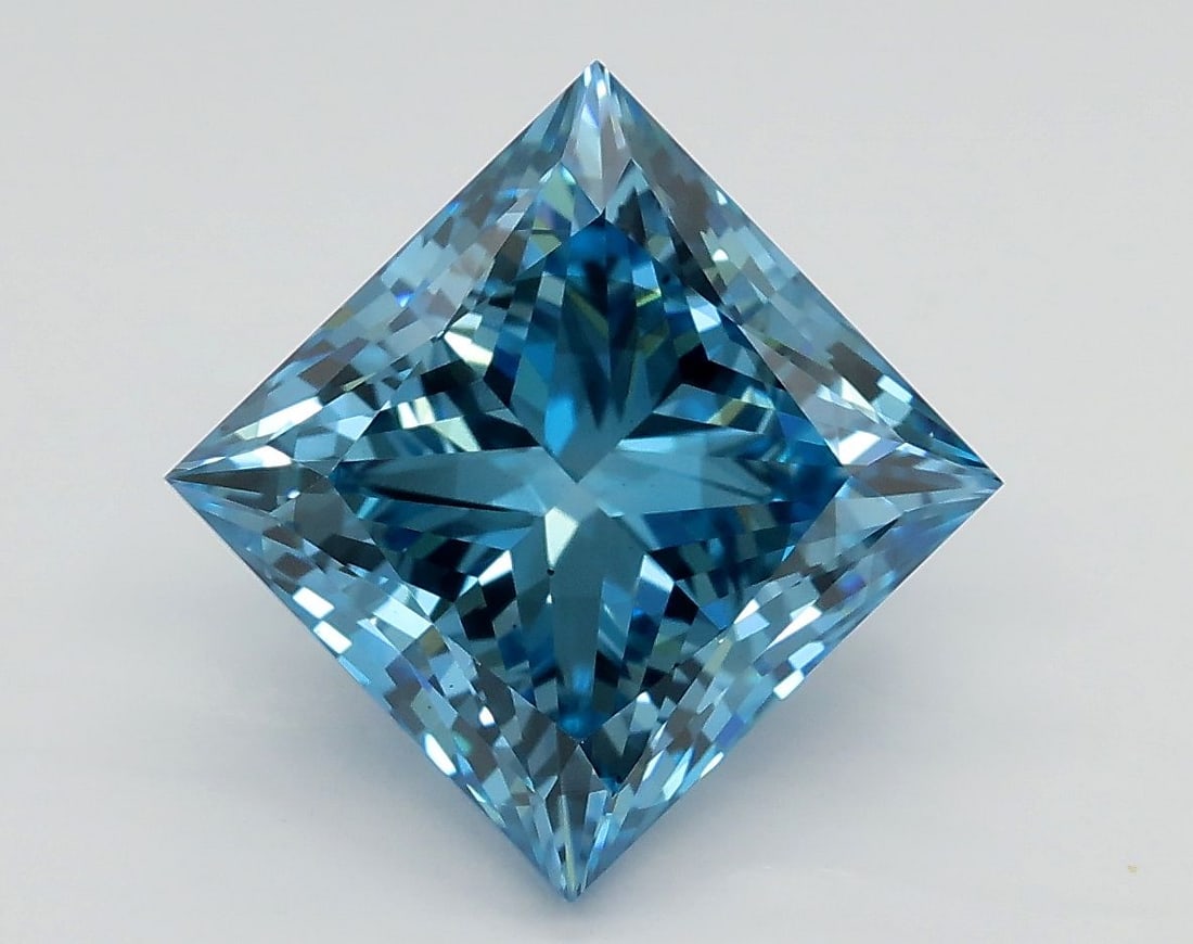 Loose Diamond - PRINCESS 3.51ct Fancy Vivid Blue SI1 (1 of 1)