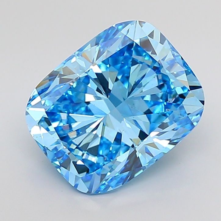 Loose Diamond - CUSHION MODIFIED 6.75ct Fancy Vivid Blue VS2: Loose Diamond - CUSHION MODIFIED 6.75ct Fancy Vivid Blue VS2 Source: This is a real non-mined Diamond that has been grown in a lab Shape: CUSHION MODIFIED Carats: 6.75 Color: Fancy Vivid Blue Certific