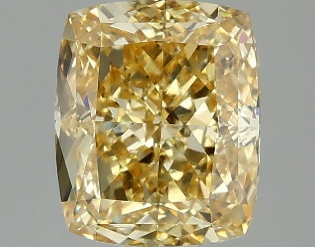 Loose Diamond - CUSHION MODIFIED 1.5ct Fancy Intense Yellow VS2: Loose Diamond - CUSHION MODIFIED 1.5ct Fancy Intense Yellow VS2 Source: This is a real non-mined Diamond that has been grown in a lab Shape: CUSHION MODIFIED Carats: 1.5 Color: Fancy Intense Yellow Ce