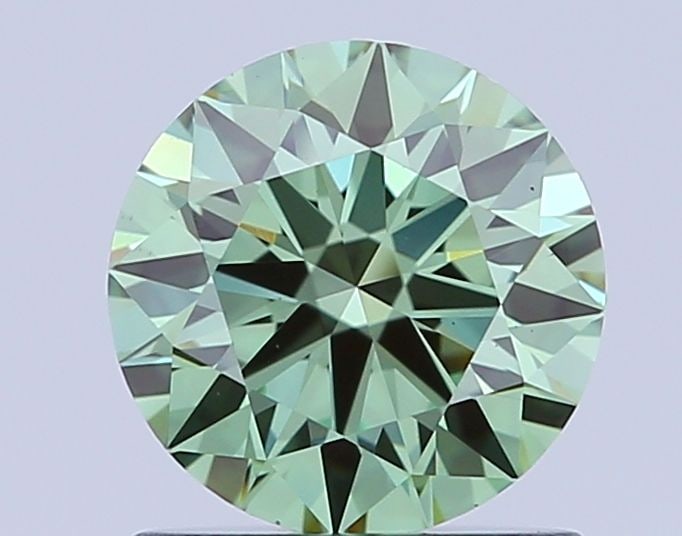 Ideal Loose Diamond - ROUND 1.01ct Fancy Vivid Green VS1: Ideal Loose Diamond - ROUND 1.01ct Fancy Vivid Green VS1 Source: This is a real non-mined Diamond that has been grown in a lab Shape: ROUND Carats: 1.01 Color: Fancy Vivid Green Certification: IGI Vid