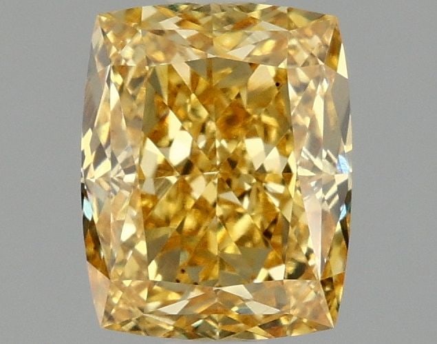 Loose Diamond - CUSHION MODIFIED 1.58ct Fancy Vivid Yellow VS1: Loose Diamond - CUSHION MODIFIED 1.58ct Fancy Vivid Yellow VS1 Source: This is a real non-mined Diamond that has been grown in a lab Shape: CUSHION MODIFIED Carats: 1.58 Color: Fancy Vivid Yellow Cert