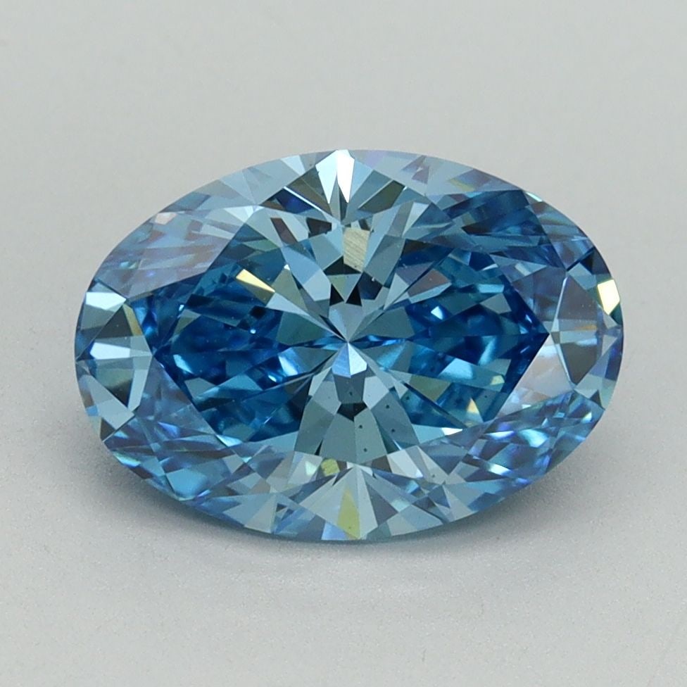 Loose Diamond - OVAL 2.29ct Fancy Vivid Blue VS2: Loose Diamond - OVAL 2.29ct Fancy Vivid Blue VS2 Source: This is a real non-mined Diamond that has been grown in a lab Shape: OVAL Carats: 2.29 Color: Fancy Vivid Blue Certification: IGI Video:
