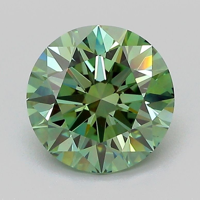 Ideal Loose Diamond - ROUND 2.06ct Fancy Vivid Green VS1: Ideal Loose Diamond - ROUND 2.06ct Fancy Vivid Green VS1 Source: This is a real non-mined Diamond that has been grown in a lab Shape: ROUND Carats: 2.06 Color: Fancy Vivid Green Certification: IGI Vid