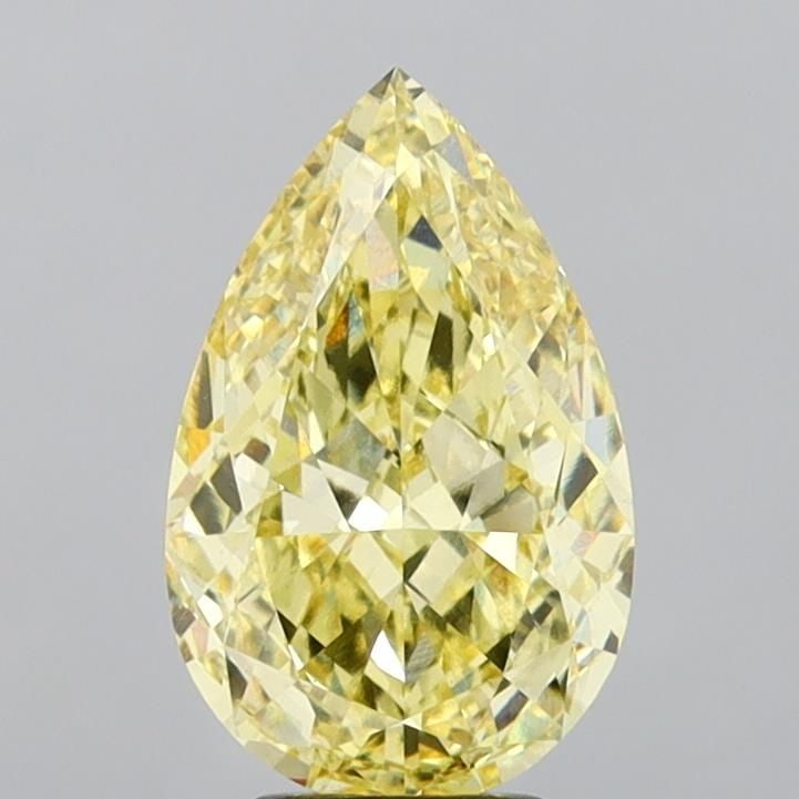 Loose Diamond - PEAR 5.06ct Fancy Yellow VVS2: Loose Diamond - PEAR 5.06ct Fancy Yellow VVS2 Source: This is a real non-mined Diamond that has been grown in a lab Shape: PEAR Carats: 5.06 Color: Fancy Yellow Certification: IGI Video: