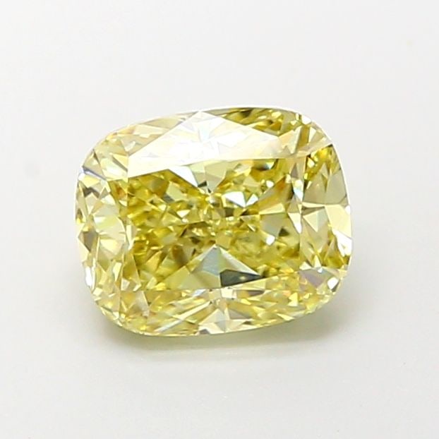 Loose Diamond - CUSHION MODIFIED 2.0ct Fancy Yellow VVS2: Loose Diamond - CUSHION MODIFIED 2.0ct Fancy Yellow VVS2 Source: This is a real non-mined Diamond that has been grown in a lab Shape: CUSHION MODIFIED Carats: 2.0 Color: Fancy Yellow Certification: