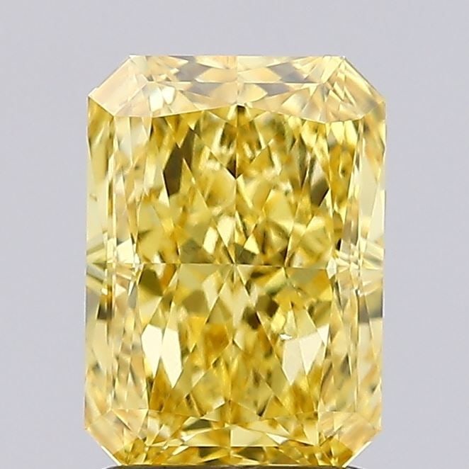 Loose Diamond - RADIANT 1.85ct Fancy Vivid Yellow VS2: Loose Diamond - RADIANT 1.85ct Fancy Vivid Yellow VS2 Source: This is a real non-mined Diamond that has been grown in a lab Shape: RADIANT Carats: 1.85 Color: Fancy Vivid Yellow Certification: IGI Vid