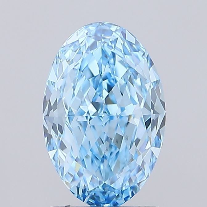 Loose Diamond - OVAL 1.79ct Fancy Vivid Blue VS1: Loose Diamond - OVAL 1.79ct Fancy Vivid Blue VS1 Source: This is a real non-mined Diamond that has been grown in a lab Shape: OVAL Carats: 1.79 Color: Fancy Vivid Blue Certification: IGI Video: