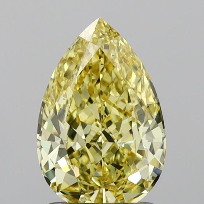 Loose Diamond - PEAR 1.38ct Fancy Intense Yellow VS1: Loose Diamond - PEAR 1.38ct Fancy Intense Yellow VS1 Source: This is a real non-mined Diamond that has been grown in a lab Shape: PEAR Carats: 1.38 Color: Fancy Intense Yellow Certification: IGI Video