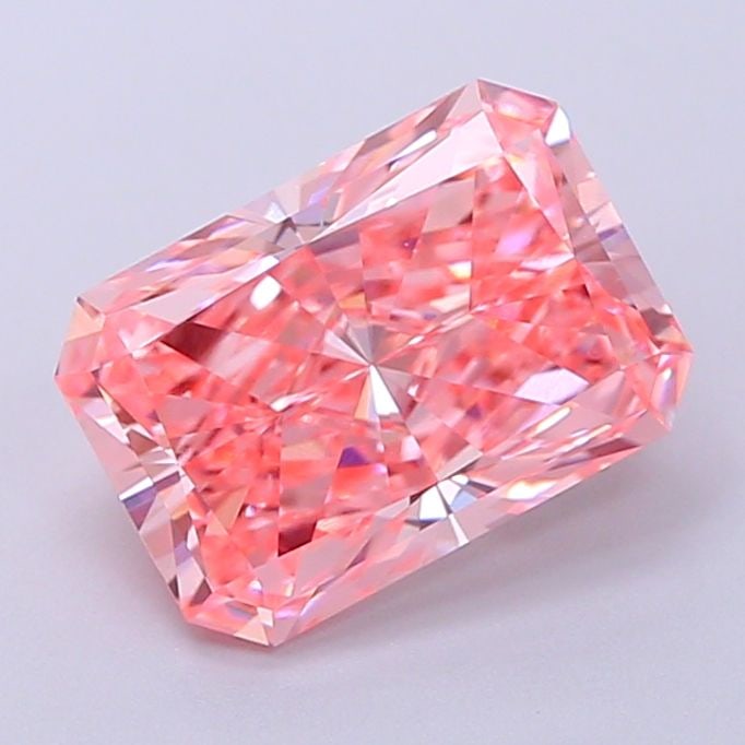Loose Diamond - RADIANT 1.97ct Fancy Vivid Pink VVS2: Loose Diamond - RADIANT 1.97ct Fancy Vivid Pink VVS2 Source: This is a real non-mined Diamond that has been grown in a lab Shape: RADIANT Carats: 1.97 Color: Fancy Vivid Pink Certification: IGI Video: