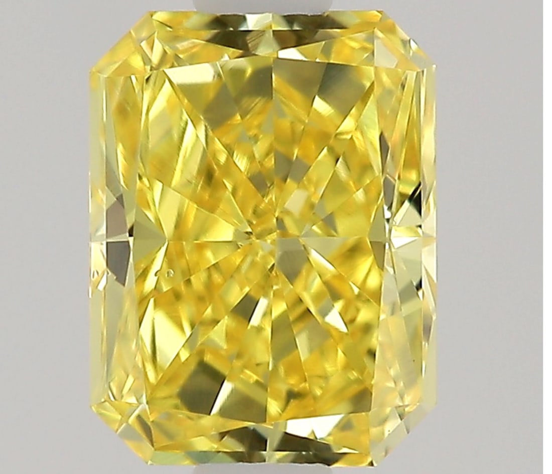 Loose Diamond - RADIANT 0.47ct Fancy Intense Yellow VS1: Loose Diamond - RADIANT 0.47ct Fancy Intense Yellow VS1 Source: This is a real non-mined Diamond that has been grown in a lab Shape: RADIANT Carats: 0.47 Color: Fancy Intense Yellow Certification: NON