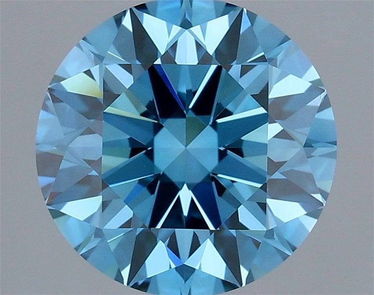 Ideal Loose Diamond - ROUND 2.24ct Fancy Vivid Blue VS1: Ideal Loose Diamond - ROUND 2.24ct Fancy Vivid Blue VS1 Source: This is a real non-mined Diamond that has been grown in a lab Shape: ROUND Carats: 2.24 Color: Fancy Vivid Blue Certification: IGI