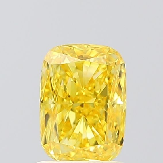 Loose Diamond - CUSHION MODIFIED 1.09ct Fancy Vivid Yellow VS1: Loose Diamond - CUSHION MODIFIED 1.09ct Fancy Vivid Yellow VS1 Source: This is a real non-mined Diamond that has been grown in a lab Shape: CUSHION MODIFIED Carats: 1.09 Color: Fancy Vivid Yellow Cert