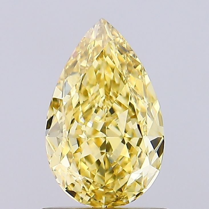 Loose Diamond - PEAR 1.09ct Fancy Intense Yellow VS2: Loose Diamond - PEAR 1.09ct Fancy Intense Yellow VS2 Source: This is a real non-mined Diamond that has been grown in a lab Shape: PEAR Carats: 1.09 Color: Fancy Intense Yellow Certification: NONE Vide