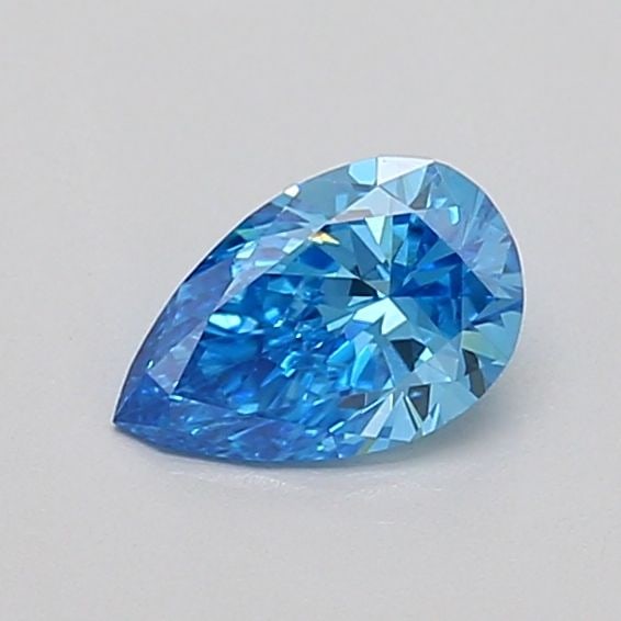 Loose Diamond - PEAR 0.43ct Fancy Vivid Blue VVS2: Loose Diamond - PEAR 0.43ct Fancy Vivid Blue VVS2 Source: This is a real non-mined Diamond that has been grown in a lab Shape: PEAR Carats: 0.43 Color: Fancy Vivid Blue Certification: IGI Video: