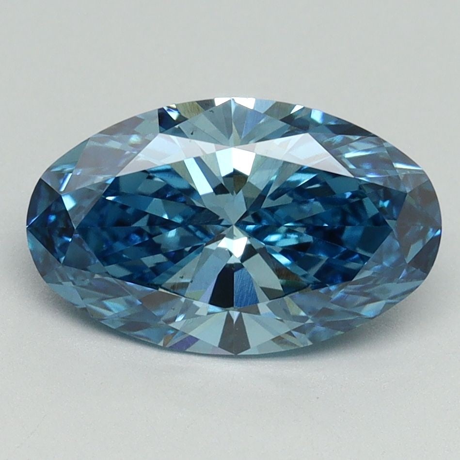 Loose Diamond - OVAL 2.15ct Fancy Vivid Blue VS2: Loose Diamond - OVAL 2.15ct Fancy Vivid Blue VS2 Source: This is a real non-mined Diamond that has been grown in a lab Shape: OVAL Carats: 2.15 Color: Fancy Vivid Blue Certification: IGI Video: