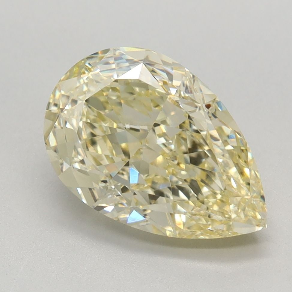 Loose Diamond - PEAR 2.14ct Fancy Intense Yellow VVS2: Loose Diamond - PEAR 2.14ct Fancy Intense Yellow VVS2 Source: This is a real non-mined Diamond that has been grown in a lab Shape: PEAR Carats: 2.14 Color: Fancy Intense Yellow Certification: IGI Vide