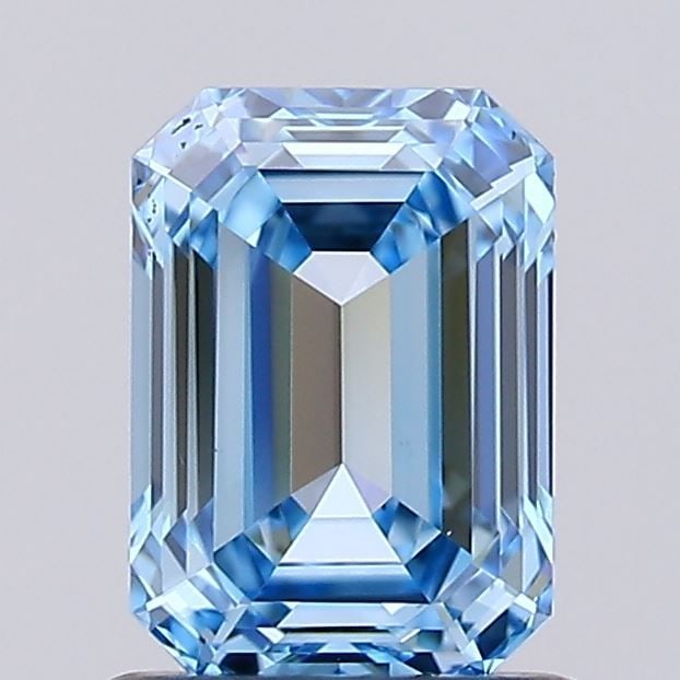 Loose Diamond - EMERALD 1.03ct Fancy Vivid Blue VS1: Loose Diamond - EMERALD 1.03ct Fancy Vivid Blue VS1 Source: This is a real non-mined Diamond that has been grown in a lab Shape: EMERALD Carats: 1.03 Color: Fancy Vivid Blue Certification: IGI Video: