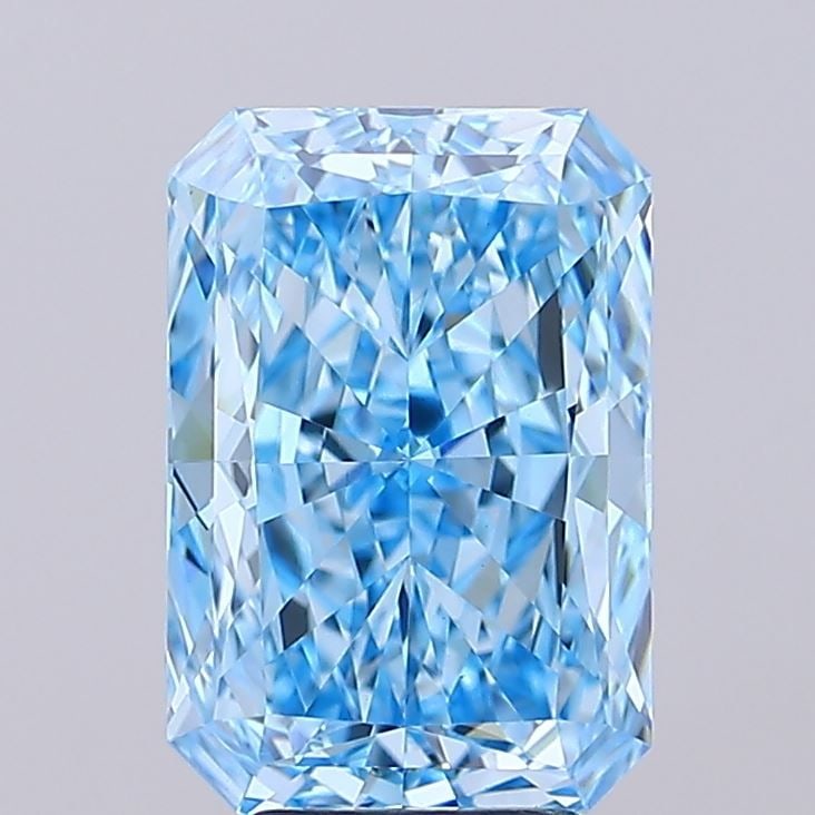 Loose Diamond - RADIANT 5.01ct Fancy Vivid Blue VS1: Loose Diamond - RADIANT 5.01ct Fancy Vivid Blue VS1 Source: This is a real non-mined Diamond that has been grown in a lab Shape: RADIANT Carats: 5.01 Color: Fancy Vivid Blue Certification: IGI Video: