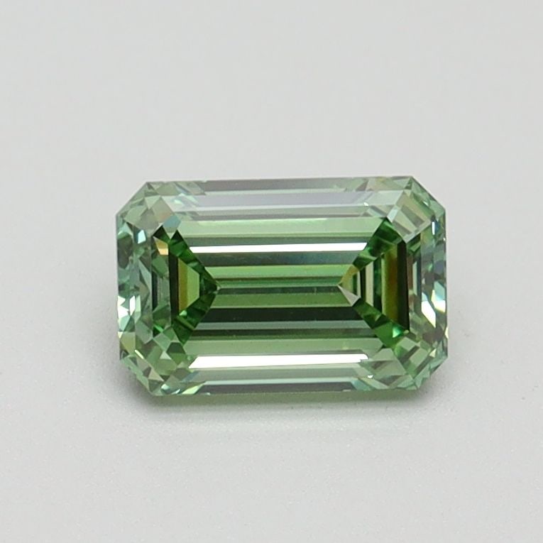 Loose Diamond - EMERALD 0.7ct Fancy Intense Green VS1: Loose Diamond - EMERALD 0.7ct Fancy Intense Green VS1 Source: This is a real non-mined Diamond that has been grown in a lab Shape: EMERALD Carats: 0.7 Color: Fancy Intense Green Certification: IGI Vid