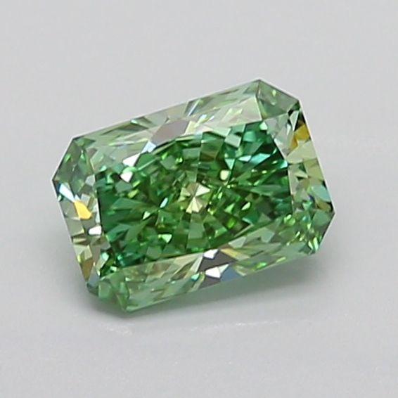 Loose Diamond - RADIANT 1.15ct Fancy Vivid Green VVS2: Loose Diamond - RADIANT 1.15ct Fancy Vivid Green VVS2 Source: This is a real non-mined Diamond that has been grown in a lab Shape: RADIANT Carats: 1.15 Color: Fancy Vivid Green Certification: IGI Addi