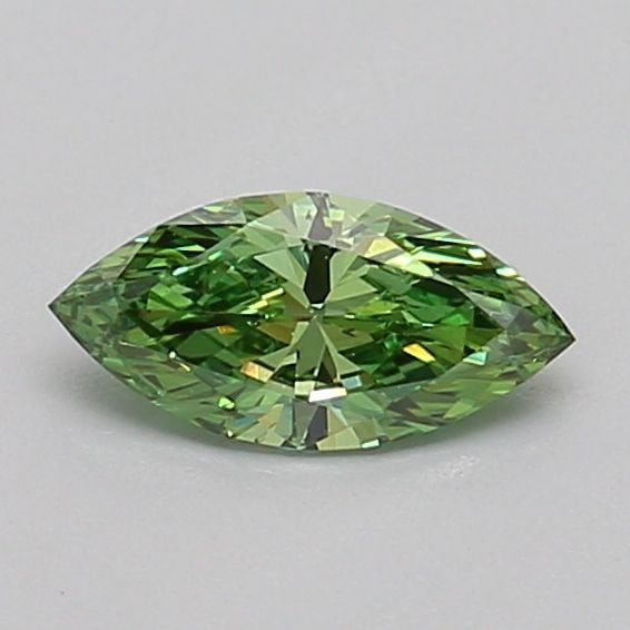 Loose Diamond - MARQUISE 0.37ct Fancy Vivid Green VS2: Loose Diamond - MARQUISE 0.37ct Fancy Vivid Green VS2 Source: This is a real non-mined Diamond that has been grown in a lab Shape: MARQUISE Carats: 0.37 Color: Fancy Vivid Green Certification: IGI Vid
