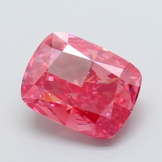 Loose Diamond - CUSHION MODIFIED 4.55ct Fancy Vivid Pink VS2: Loose Diamond - CUSHION MODIFIED 4.55ct Fancy Vivid Pink VS2 Source: This is a real non-mined Diamond that has been grown in a lab Shape: CUSHION MODIFIED Carats: 4.55 Color: Fancy Vivid Pink Certific