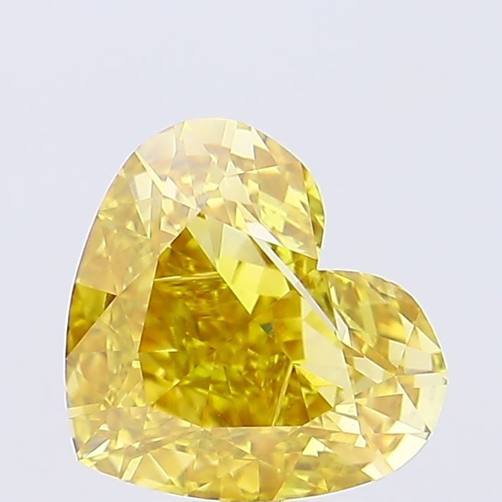 Loose Diamond - HEART 4.02ct Fancy Vivid Brownish Yellow VVS2: Loose Diamond - HEART 4.02ct Fancy Vivid Brownish Yellow VVS2 Source: This is a real non-mined Diamond that has been grown in a lab Shape: HEART Carats: 4.02 Color: Fancy Vivid Brownish Yellow Certifi