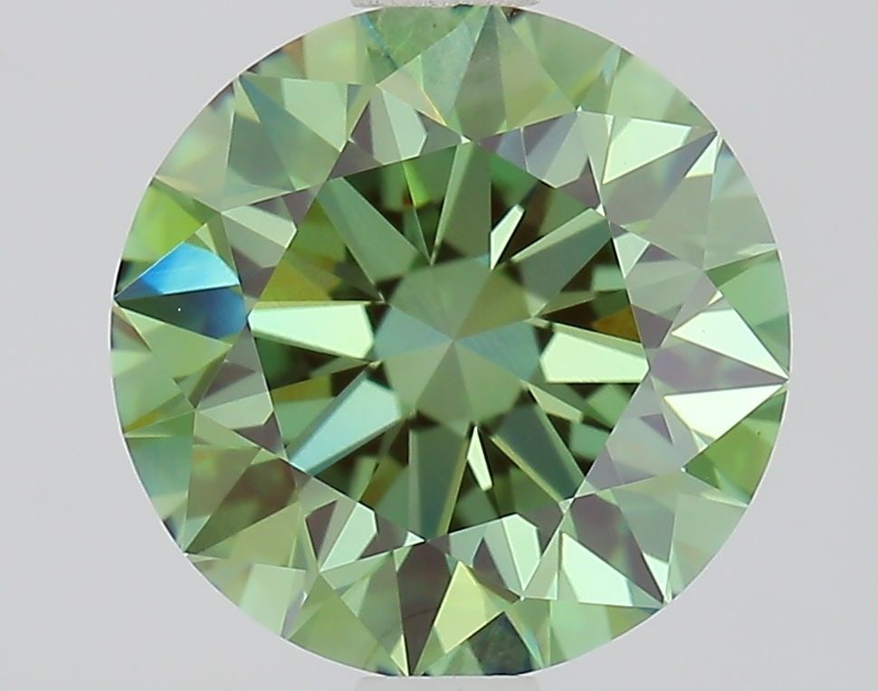 Ideal Loose Diamond - ROUND 1.64ct Fancy Vivid Green VVS2: Ideal Loose Diamond - ROUND 1.64ct Fancy Vivid Green VVS2 Source: This is a real non-mined Diamond that has been grown in a lab Shape: ROUND Carats: 1.64 Color: Fancy Vivid Green Certification: IGI Vi