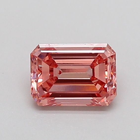 Loose Diamond - EMERALD 1.14ct Fancy Vivid Brownish Pink VS2: Loose Diamond - EMERALD 1.14ct Fancy Vivid Brownish Pink VS2 Source: This is a real non-mined Diamond that has been grown in a lab Shape: EMERALD Carats: 1.14 Color: Fancy Vivid Brownish Pink Certific