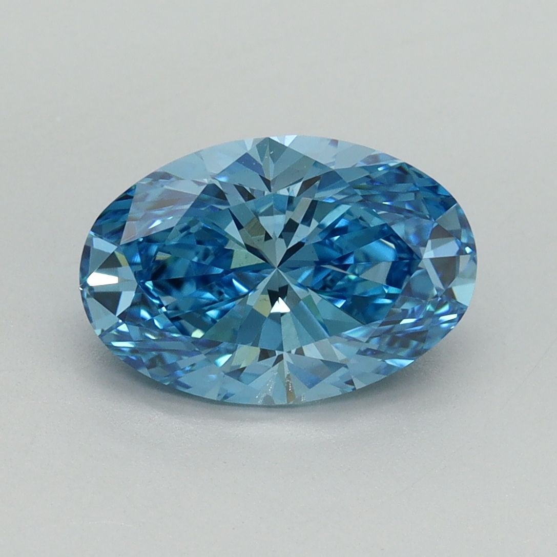 Loose Diamond - OVAL 2.19ct Fancy Vivid Blue VS1: Loose Diamond - OVAL 2.19ct Fancy Vivid Blue VS1 Source: This is a real non-mined Diamond that has been grown in a lab Shape: OVAL Carats: 2.19 Color: Fancy Vivid Blue Certification: IGI Video: