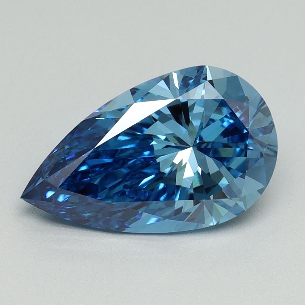 Loose Diamond - PEAR 2.1ct Fancy Vivid Blue VVS2: Loose Diamond - PEAR 2.1ct Fancy Vivid Blue VVS2 Source: This is a real non-mined Diamond that has been grown in a lab Shape: PEAR Carats: 2.1 Color: Fancy Vivid Blue Certification: IGI Video: