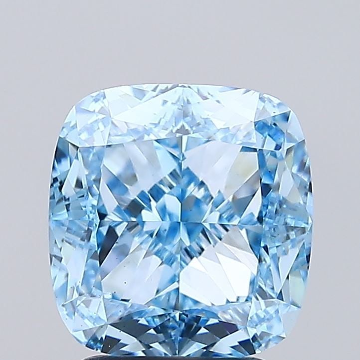 Loose Diamond - CUSHION MODIFIED 3.05ct Fancy Vivid Blue VS1: Loose Diamond - CUSHION MODIFIED 3.05ct Fancy Vivid Blue VS1 Source: This is a real non-mined Diamond that has been grown in a lab Shape: CUSHION MODIFIED Carats: 3.05 Color: Fancy Vivid Blue Certific