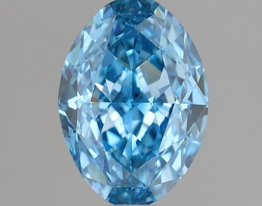 Loose Diamond - OVAL 1.32ct Fancy Vivid Blue VS2: Loose Diamond - OVAL 1.32ct Fancy Vivid Blue VS2 Source: This is a real non-mined Diamond that has been grown in a lab Shape: OVAL Carats: 1.32 Color: Fancy Vivid Blue Certification: IGI Video: