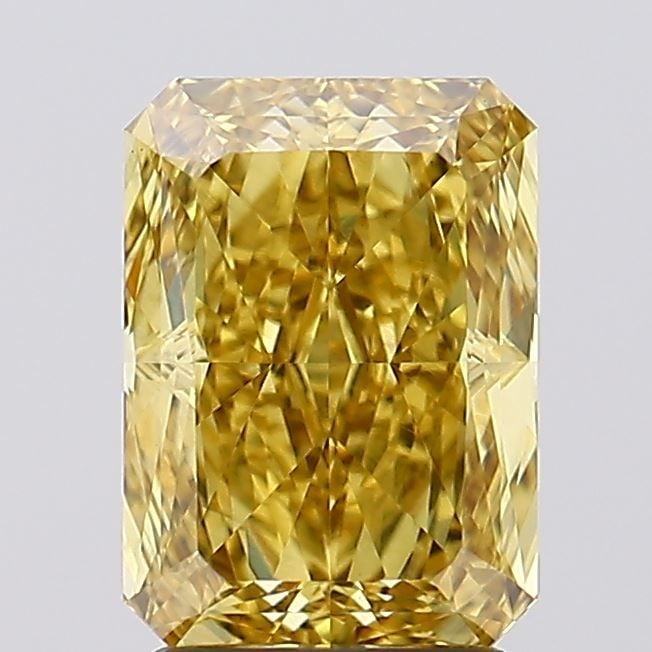 Loose Diamond - RADIANT 2.6ct Fancy Vivid Yellow VS1: Loose Diamond - RADIANT 2.6ct Fancy Vivid Yellow VS1 Source: This is a real non-mined Diamond that has been grown in a lab Shape: RADIANT Carats: 2.6 Color: Fancy Vivid Yellow Certification: IGI Video