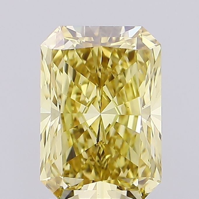Loose Diamond - RADIANT 2.2ct Fancy Intense Yellow VS1: Loose Diamond - RADIANT 2.2ct Fancy Intense Yellow VS1 Source: This is a real non-mined Diamond that has been grown in a lab Shape: RADIANT Carats: 2.2 Color: Fancy Intense Yellow Certification: IGI V