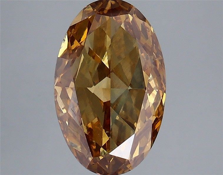 Loose Diamond - OVAL 3.6ct Fancy Intense Brownish Yellow VS1: Loose Diamond - OVAL 3.6ct Fancy Intense Brownish Yellow VS1 Source: This is a real non-mined Diamond that has been grown in a lab Shape: OVAL Carats: 3.6 Color: Fancy Intense Brownish Yellow Certific