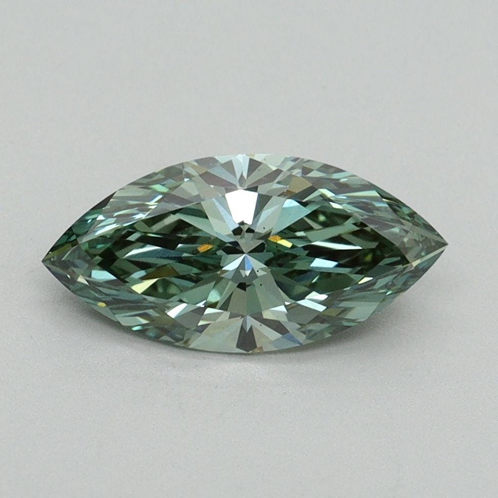 Loose Diamond - MARQUISE 1.01ct Fancy Vivid Green VS2: Loose Diamond - MARQUISE 1.01ct Fancy Vivid Green VS2 Source: This is a real non-mined Diamond that has been grown in a lab Shape: MARQUISE Carats: 1.01 Color: Fancy Vivid Green Certification: IGI Vid