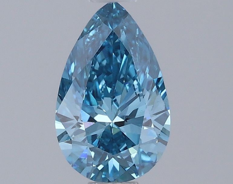 Loose Diamond - PEAR 0.57ct Fancy Vivid Blue VS1: Loose Diamond - PEAR 0.57ct Fancy Vivid Blue VS1 Source: This is a real non-mined Diamond that has been grown in a lab Shape: PEAR Carats: 0.57 Color: Fancy Vivid Blue Certification: NONE Video: