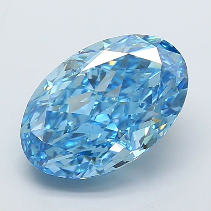 Loose Diamond - OVAL 7.03ct Fancy Vivid Blue VS1: Loose Diamond - OVAL 7.03ct Fancy Vivid Blue VS1 Source: This is a real non-mined Diamond that has been grown in a lab Shape: OVAL Carats: 7.03 Color: Fancy Vivid Blue Certification: IGI Video: